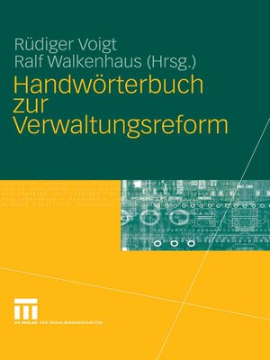 cover image of Handwörterbuch zur Verwaltungsreform